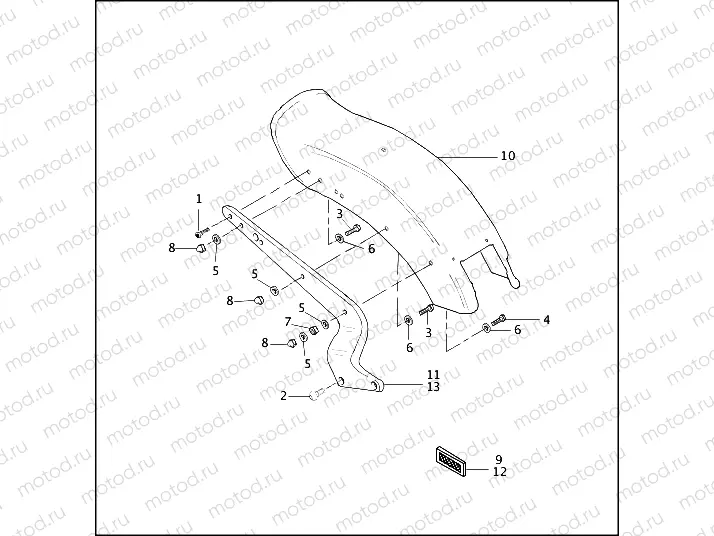 REAR FENDER & SUPPORTS - FXSTC & FXSTS