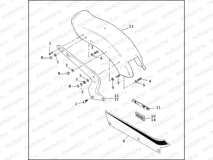 REAR FENDER & SUPPORTS - FXSTC, FXSTS & FXSTSB