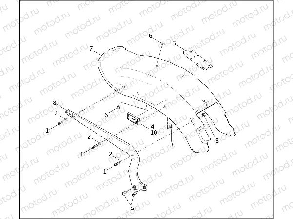 REAR FENDER & SUPPORTS - FXST/I, FXSTS/I & FXSTB/I