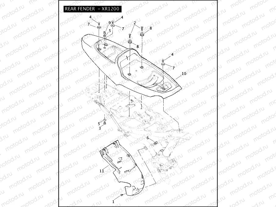 REAR FENDER - XR1200
