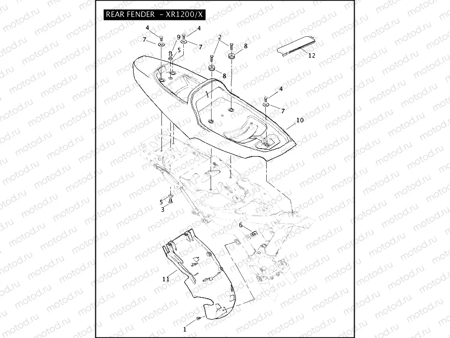REAR FENDER - XR1200/X