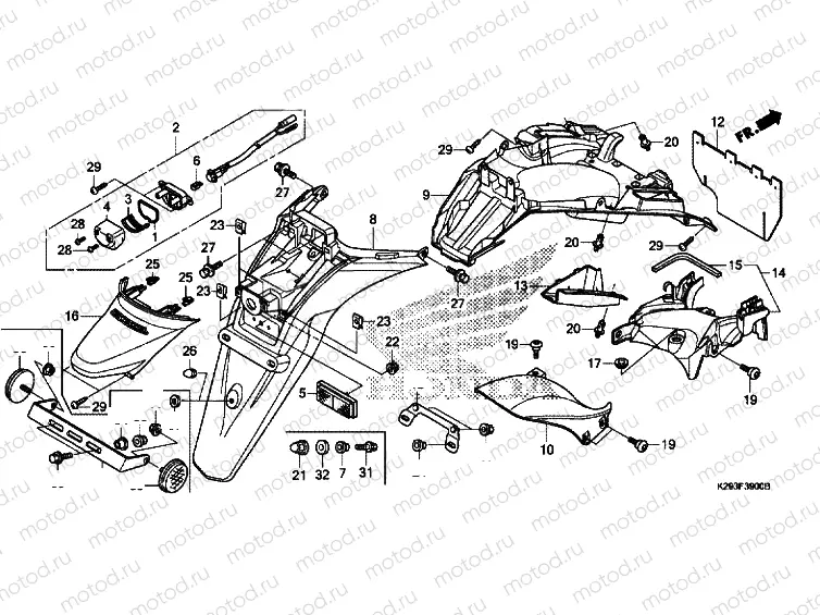 REAR FENDER/LICENSE LIGHT
