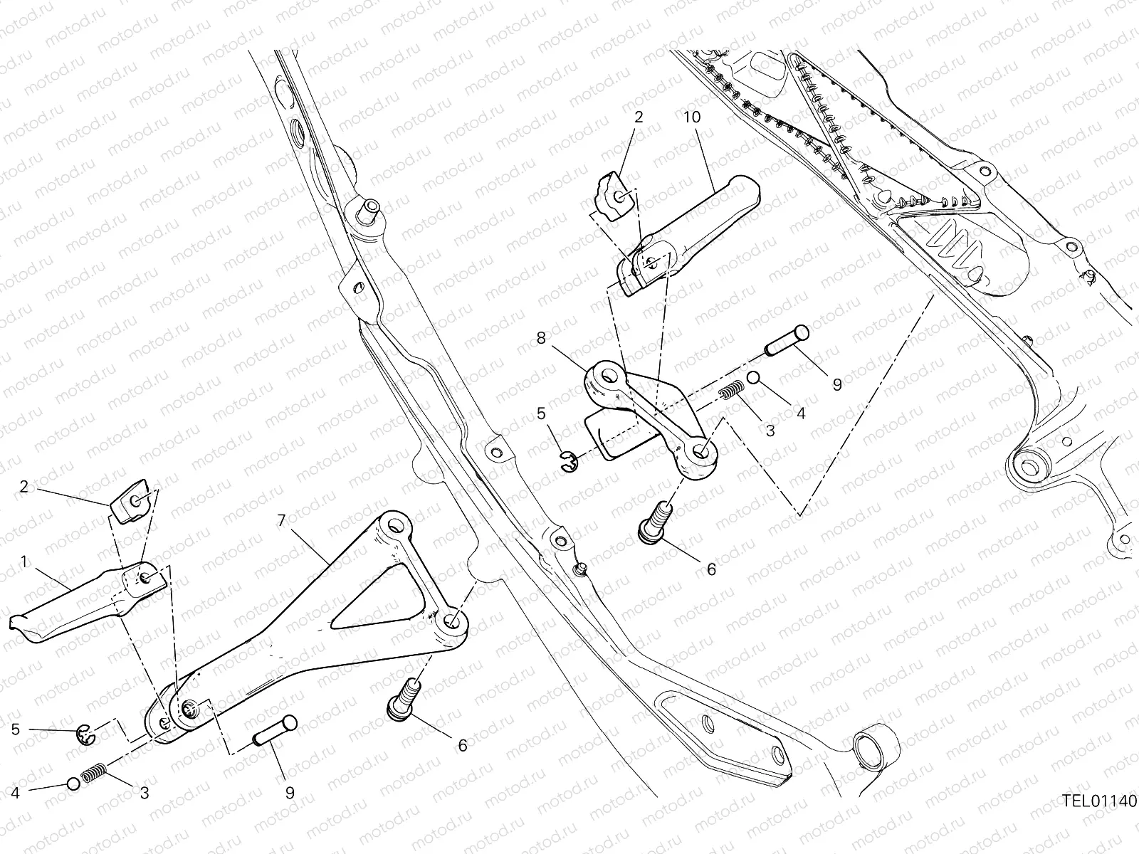 REAR FOOTREST [MOD:PANV4 S]