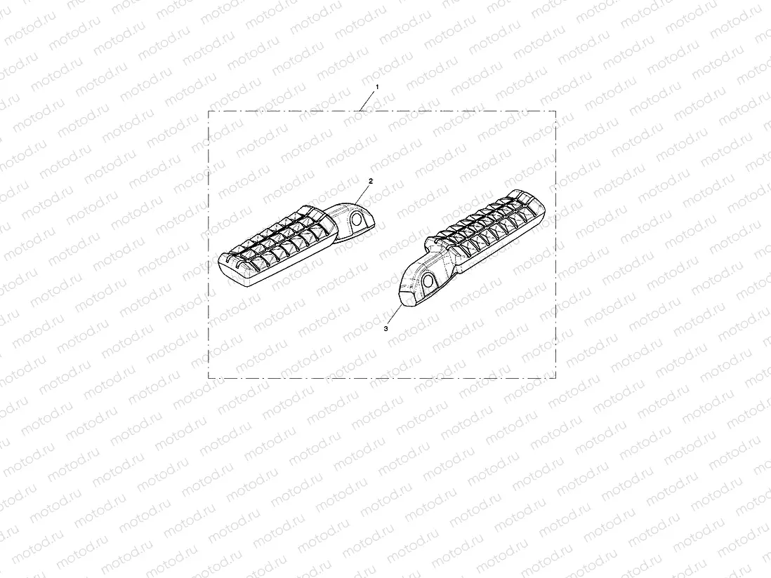 Rear Footrest, Pair