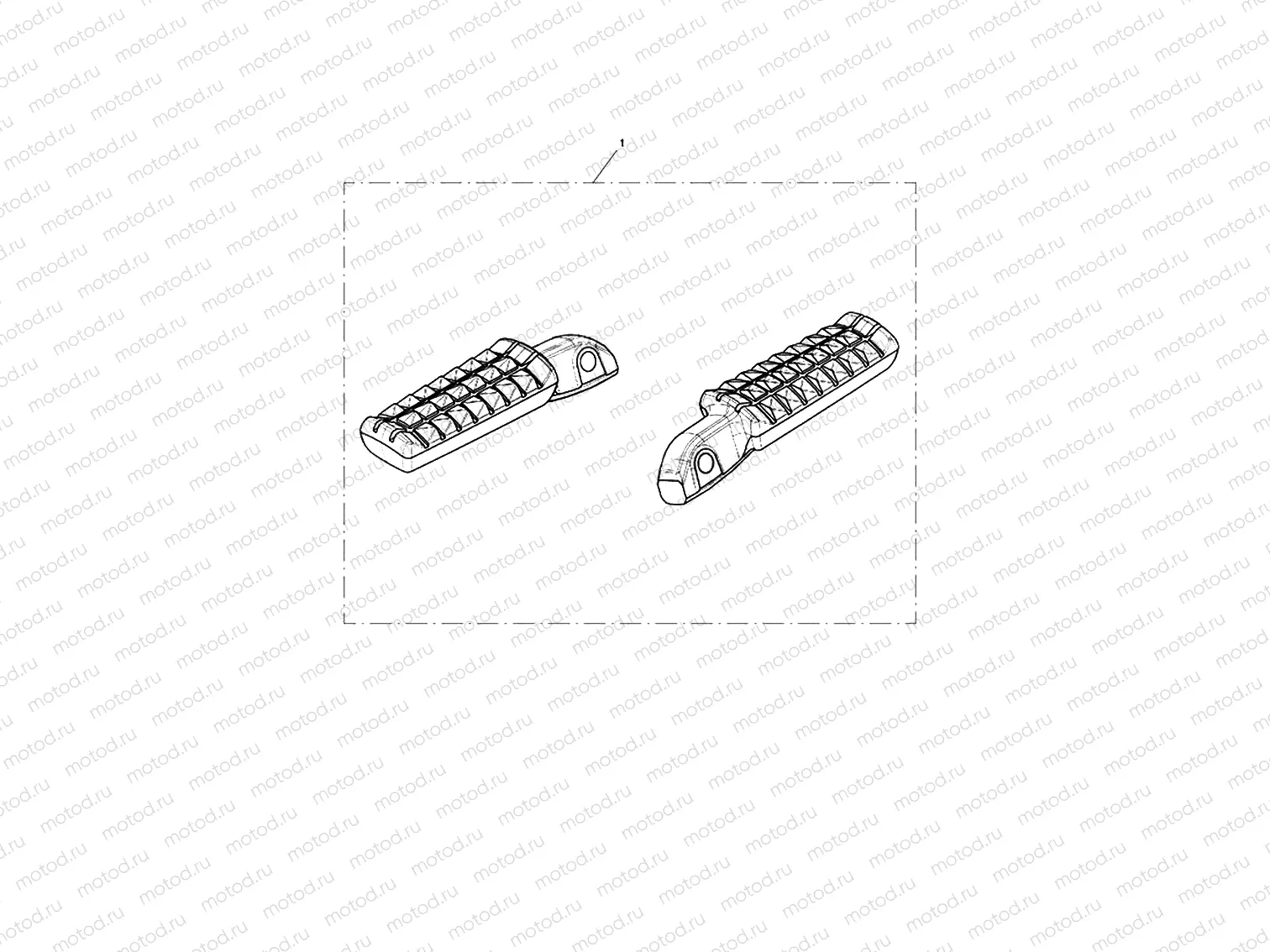 Rear Footrest, Pair