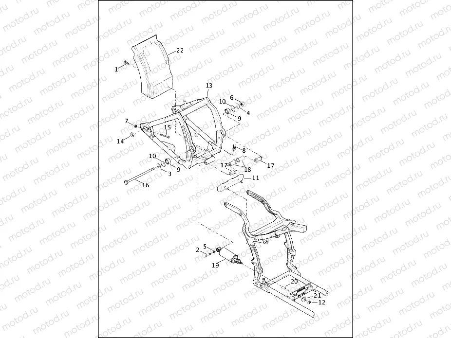 REAR FORK & SHOCK ABSORBERS