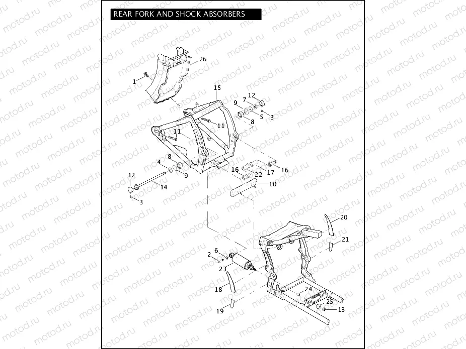 REAR FORK & SHOCK ABSORBERS