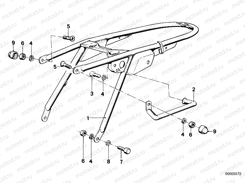 Rear frame