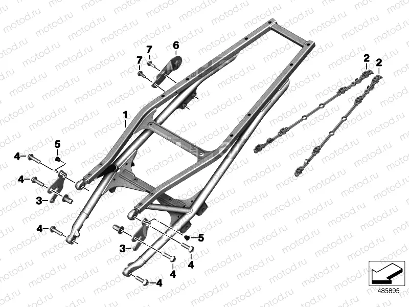 Rear frame