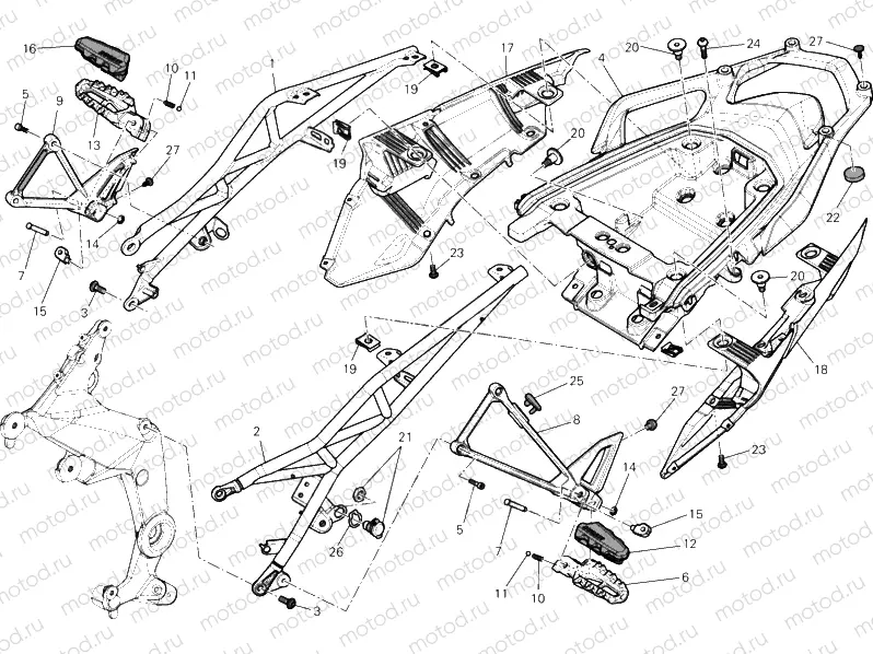REAR FRAME COMP. » FRAME