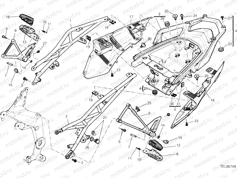 REAR FRAME COMP. » FRAME