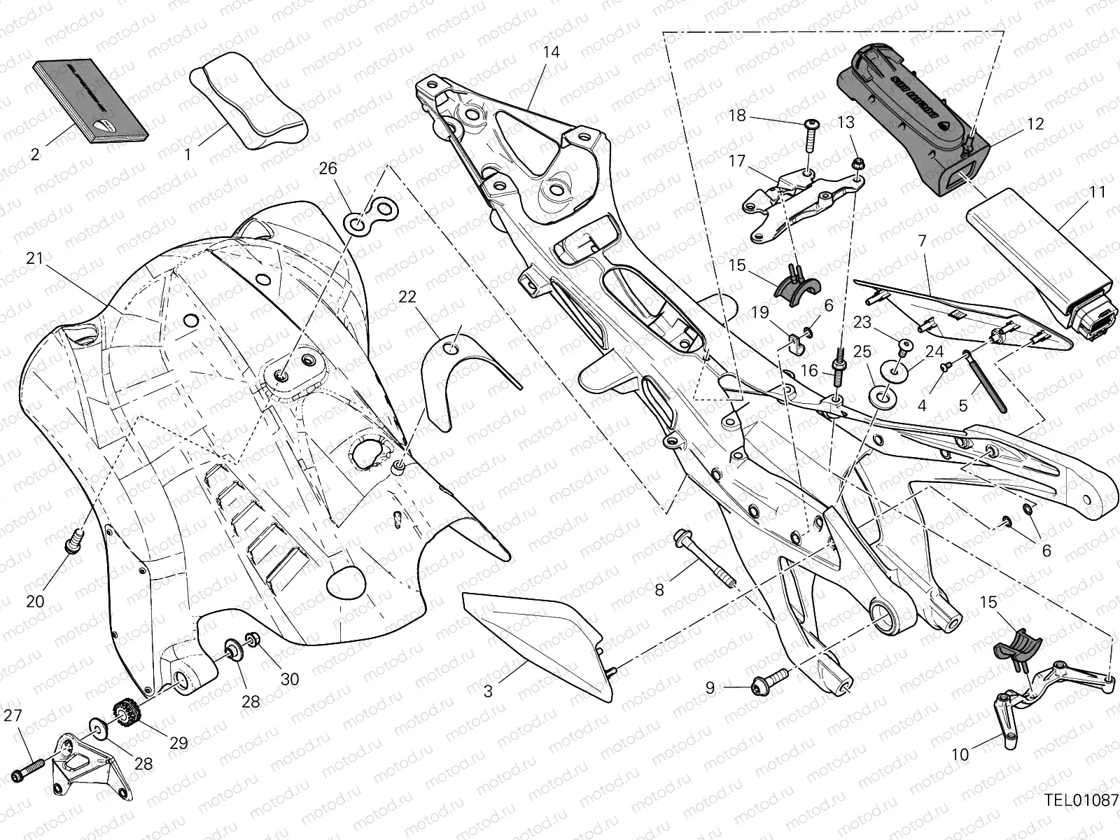 REAR FRAME COMP. [MOD:1299R FE]