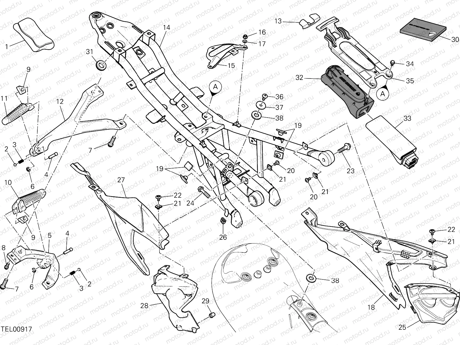 REAR FRAME COMP. [MOD:959CORSE]