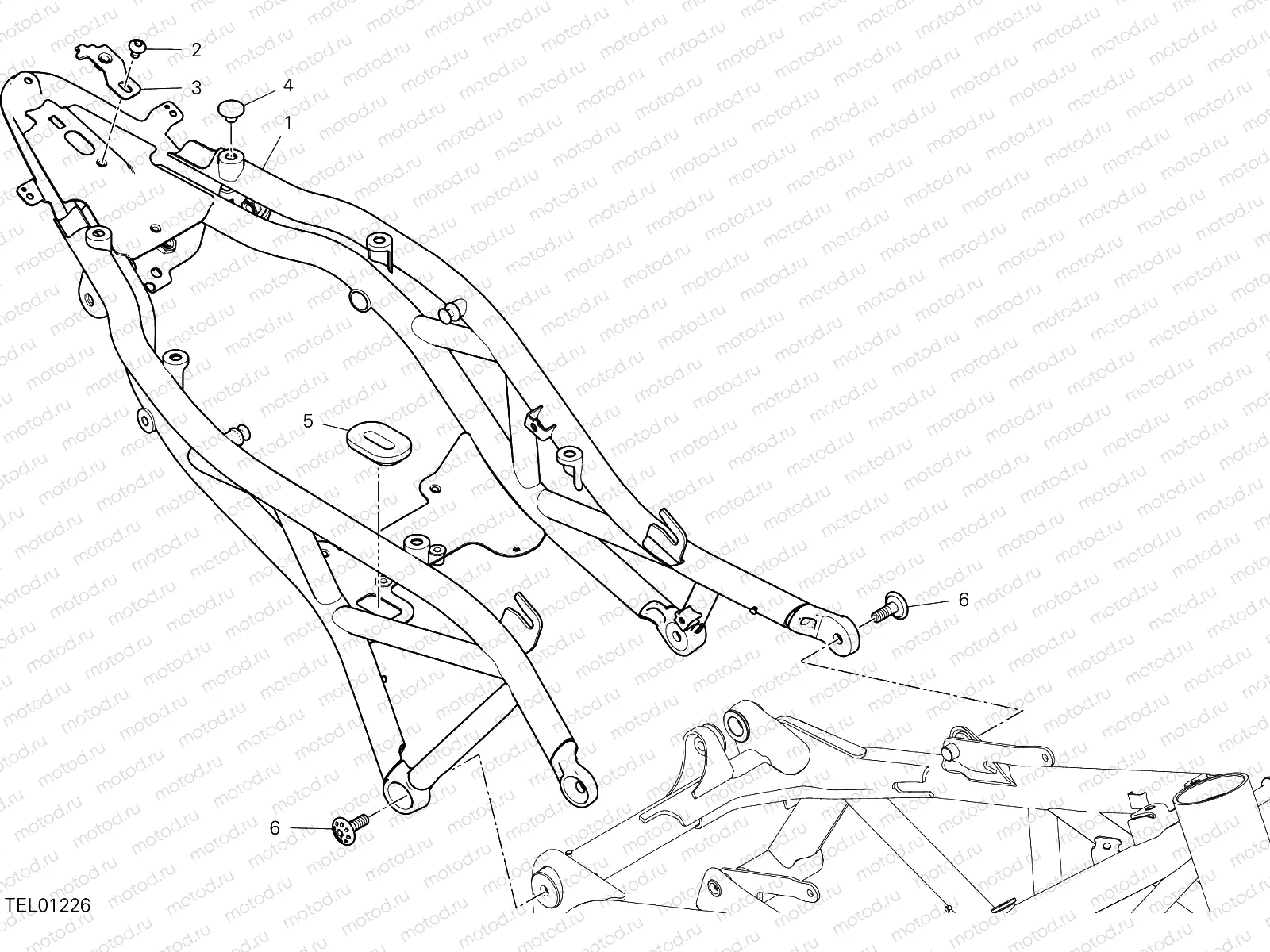 REAR FRAME COMP. [MOD:HYM950SP]
