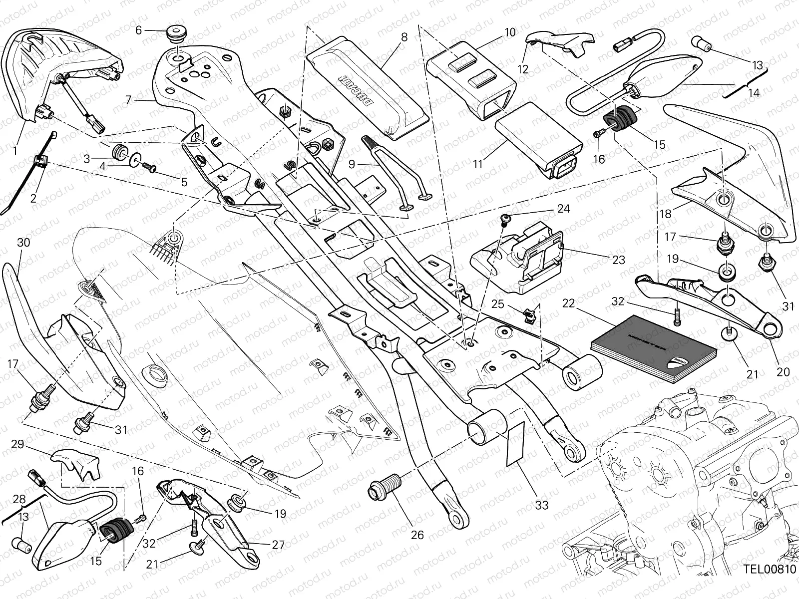 REAR FRAME COMP. [MOD:M 1200]