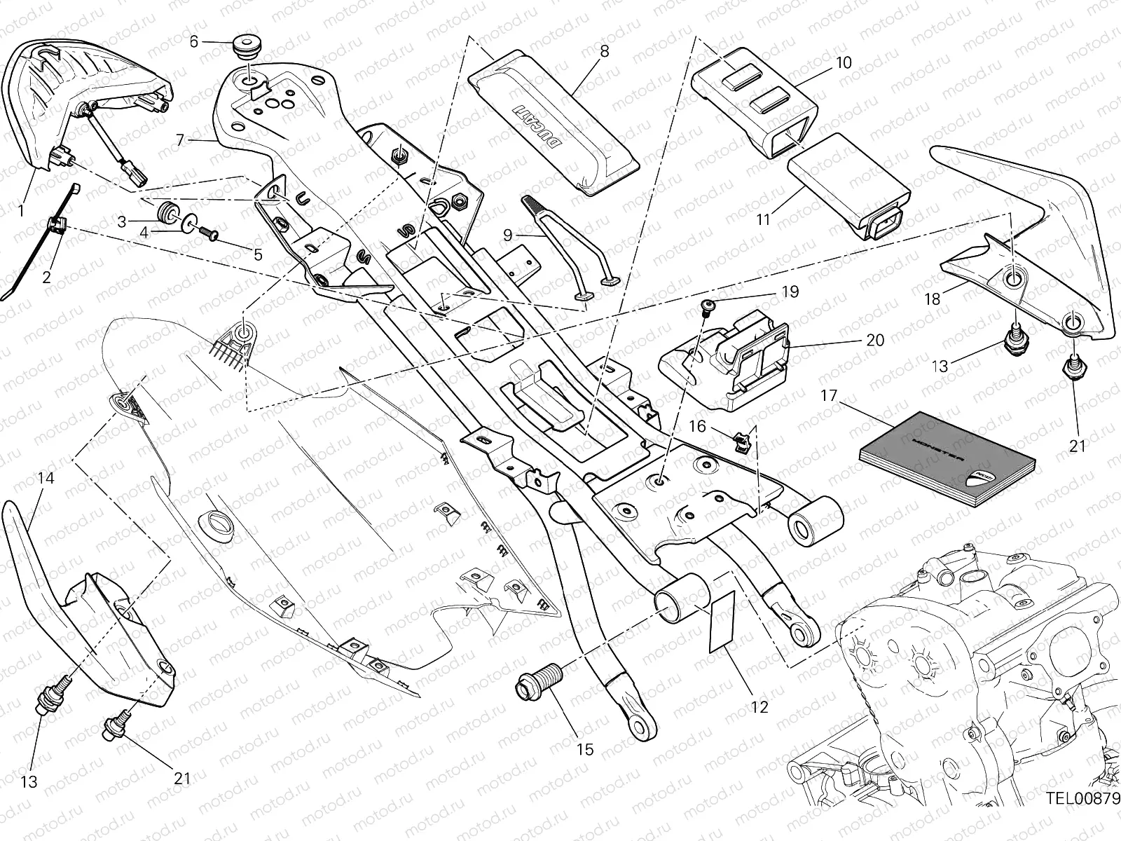 REAR FRAME COMP. [MOD:M1200STR]