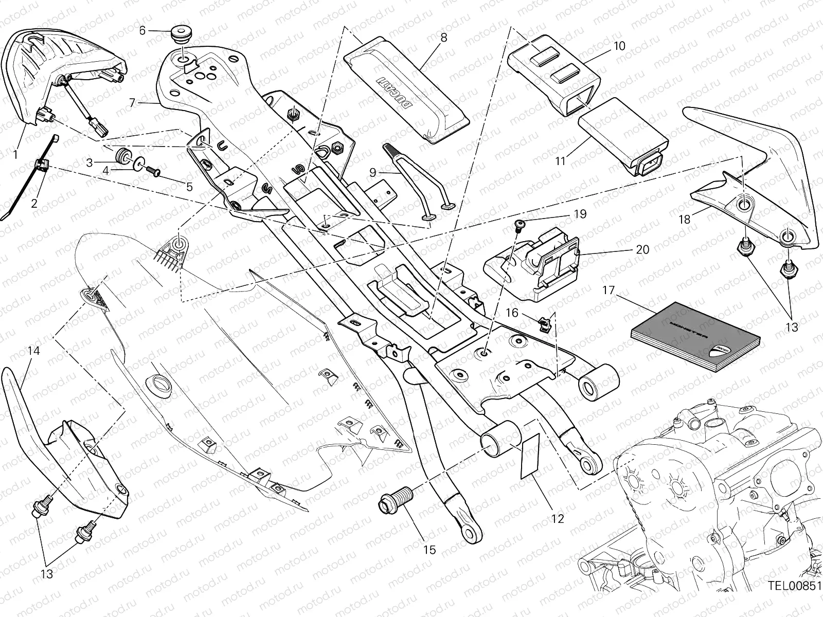 REAR FRAME COMP. [MOD:M821 STR]