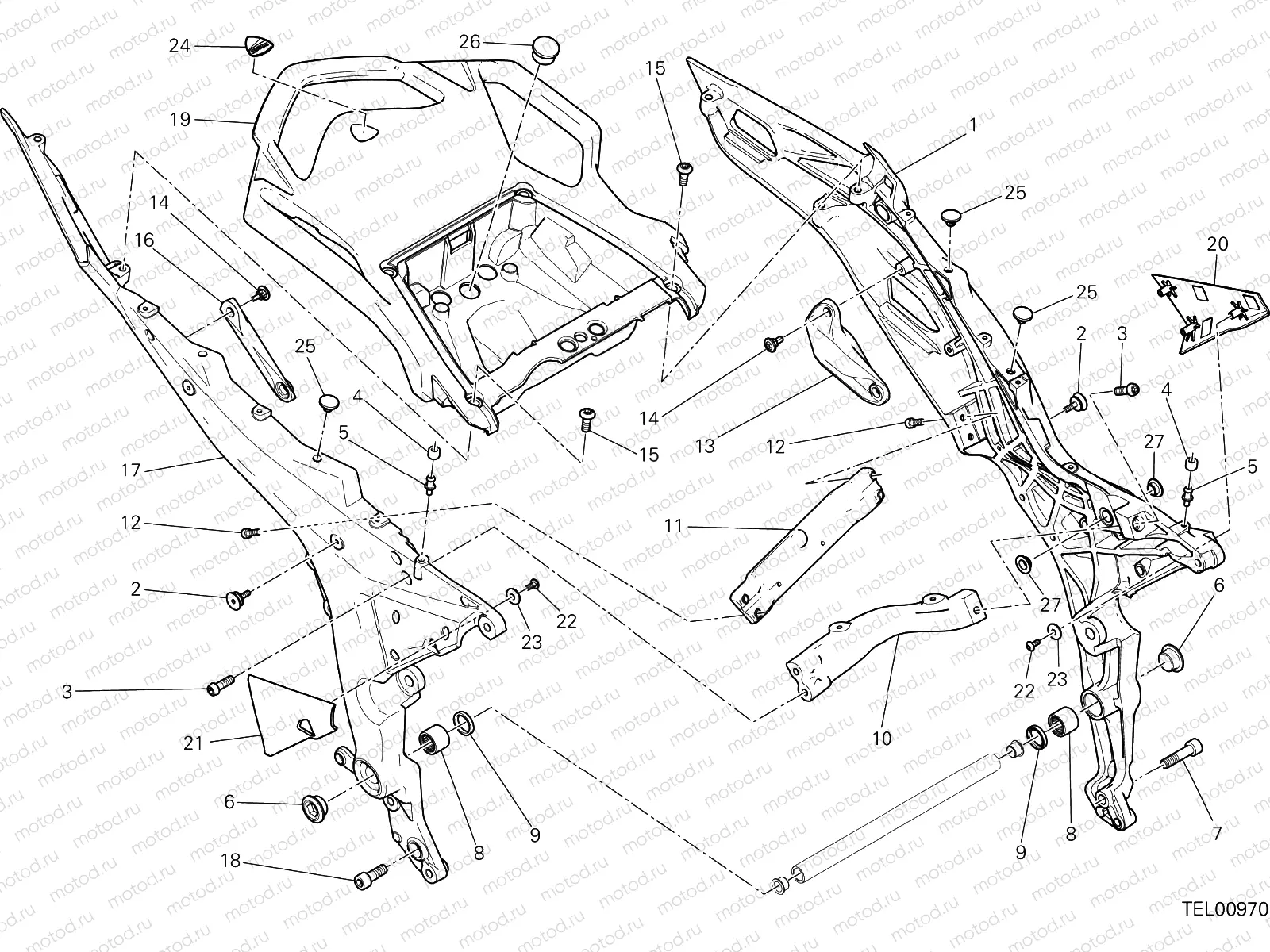 REAR FRAME COMP. [MOD:MS1200E]