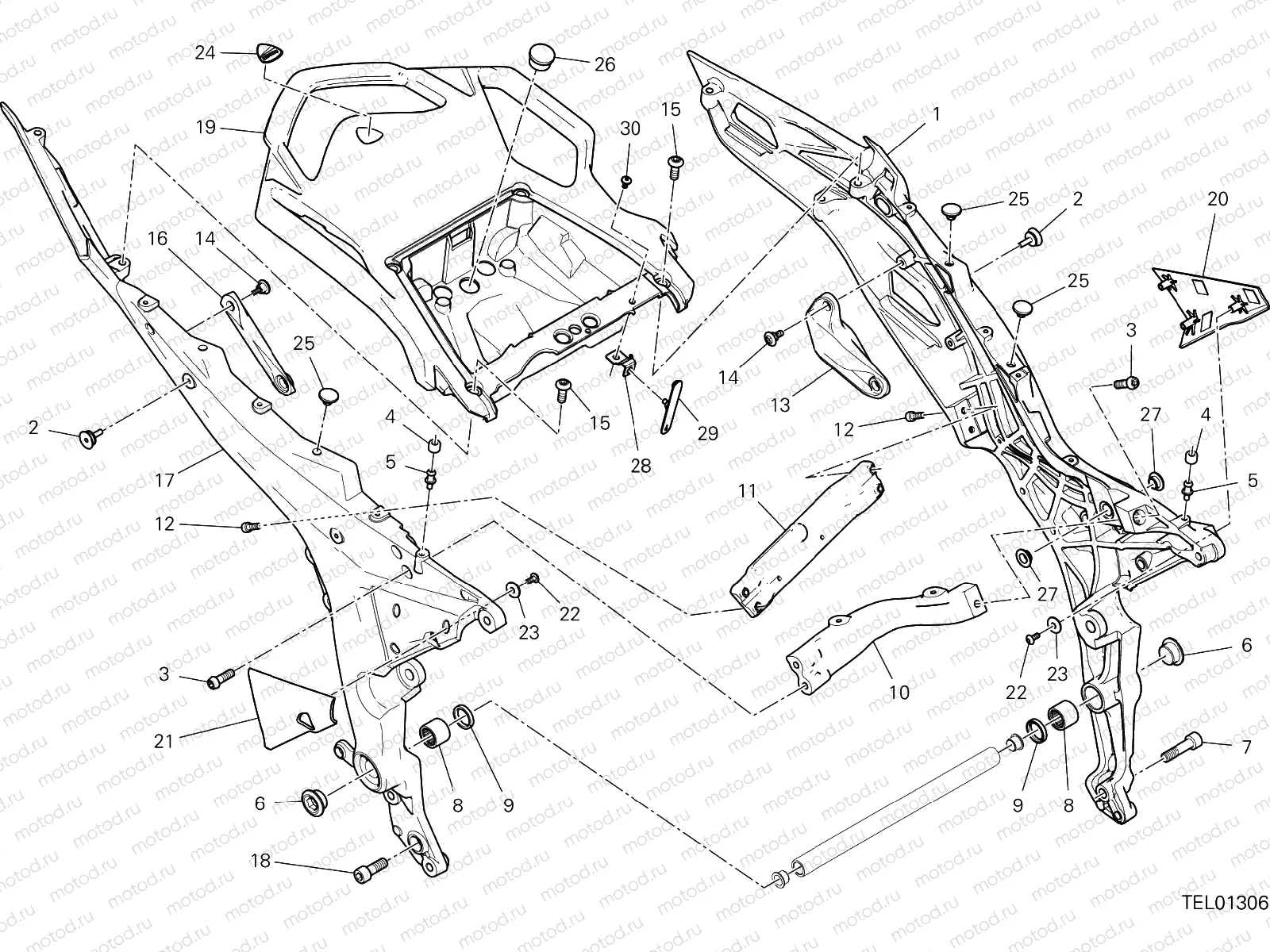 REAR FRAME COMP. [MOD:MS1260GT]