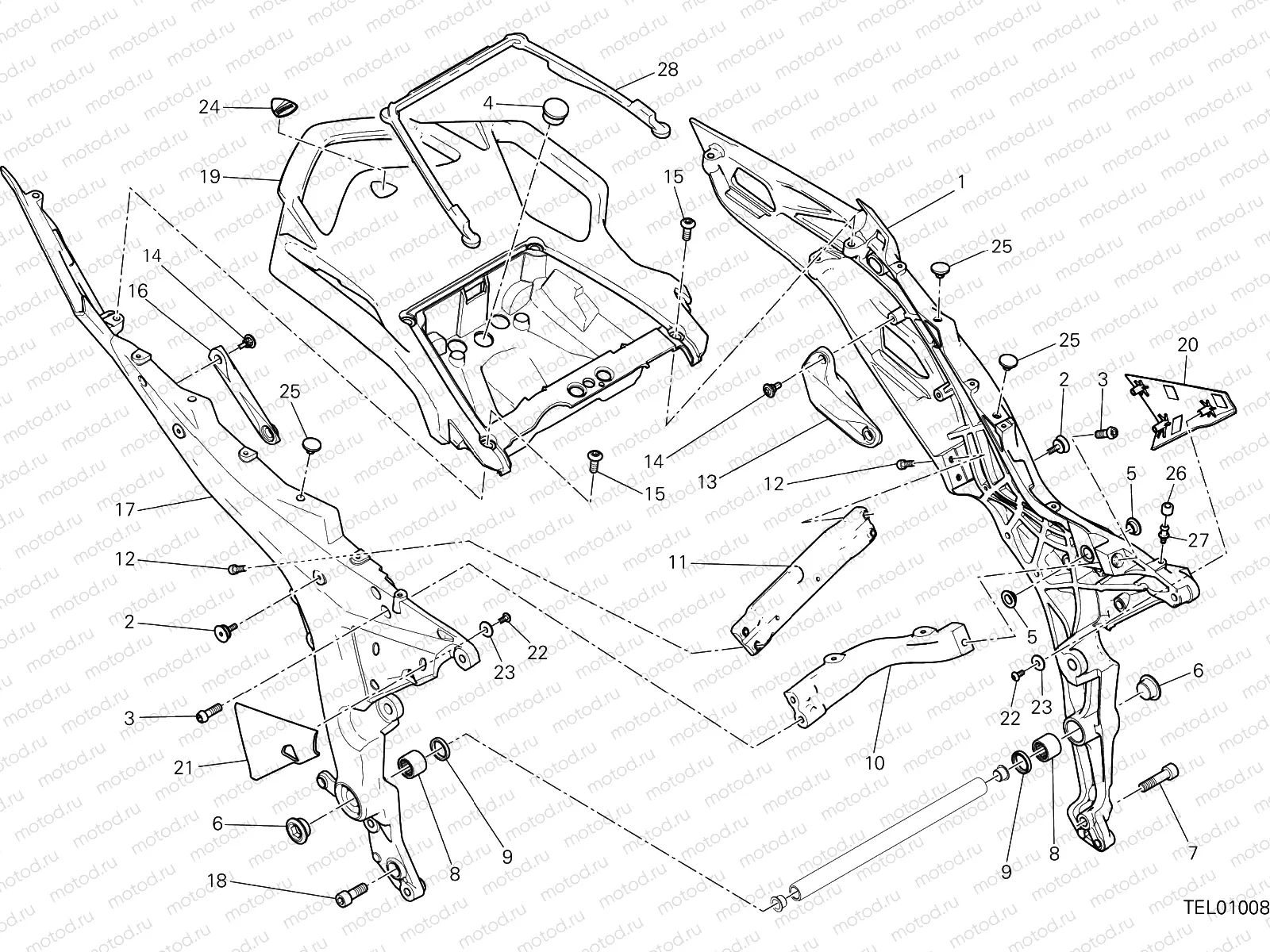 REAR FRAME COMP. [MOD:MS950]