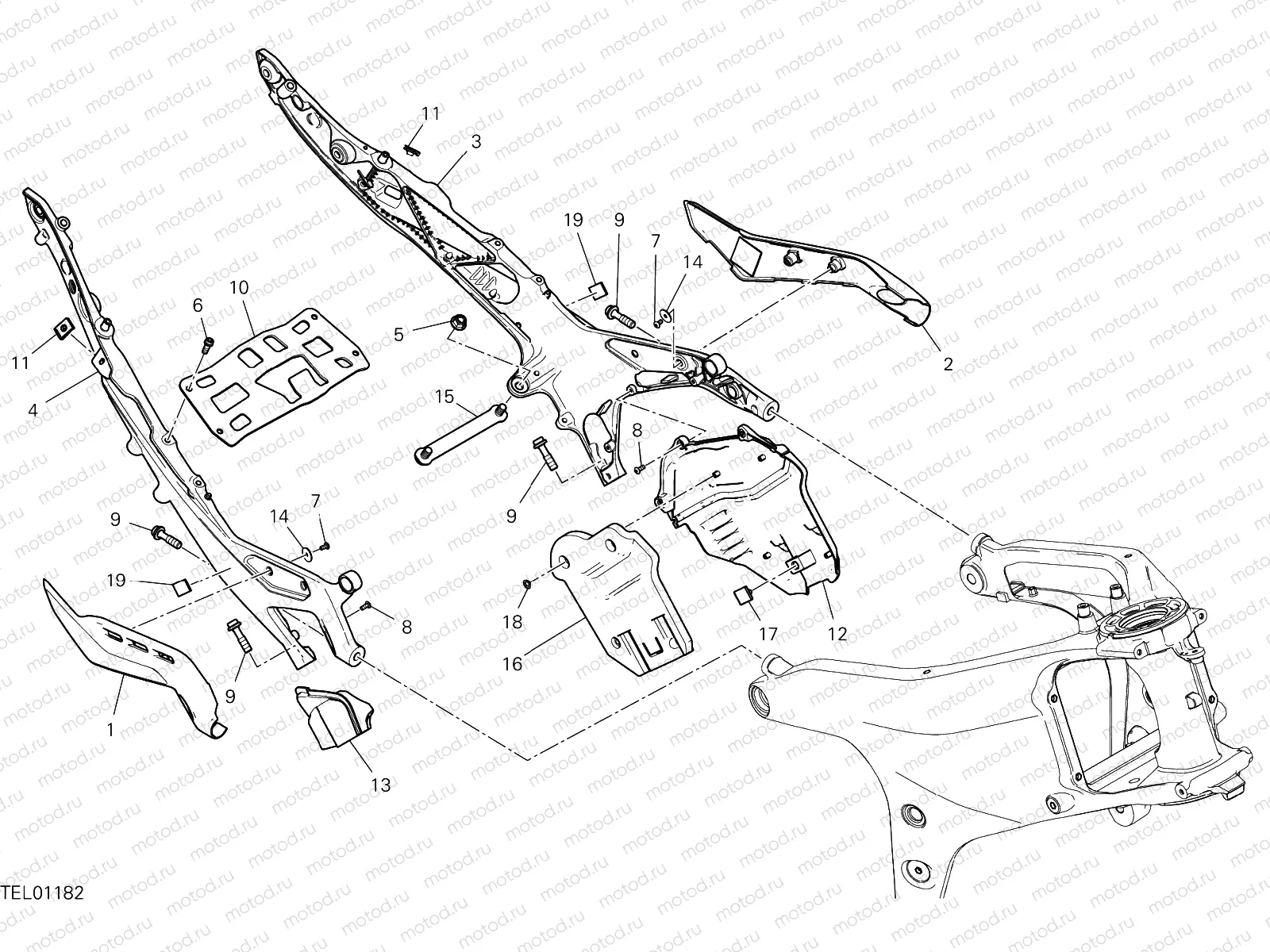 REAR FRAME COMP. [MOD:PANV4 SP,PANV4SPM]