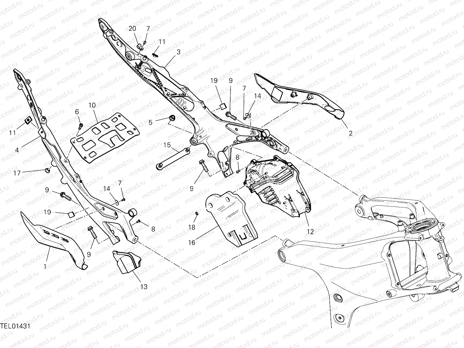 REAR FRAME COMP. [MOD:PANV4 S;XST:BLG,EUR,GSO,JAP,ROK]