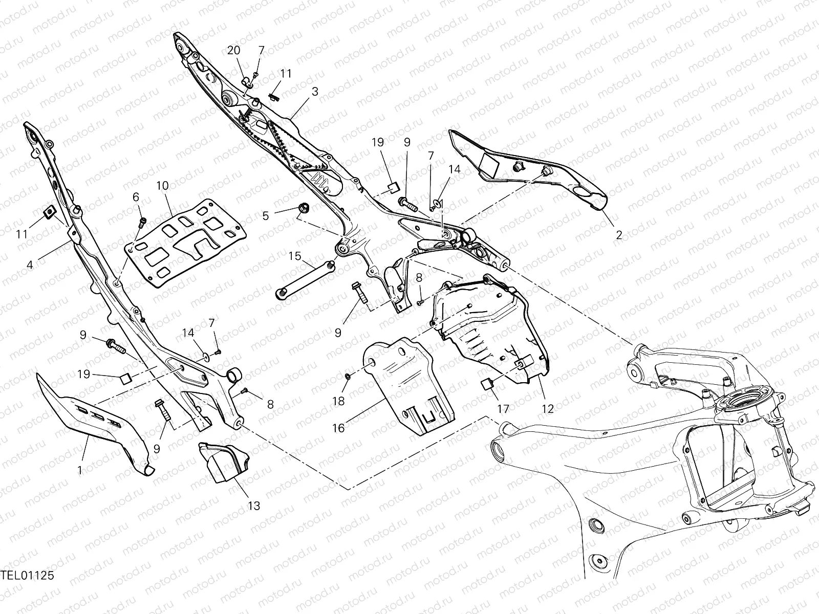 REAR FRAME COMP. [MOD:PANV4SGP]