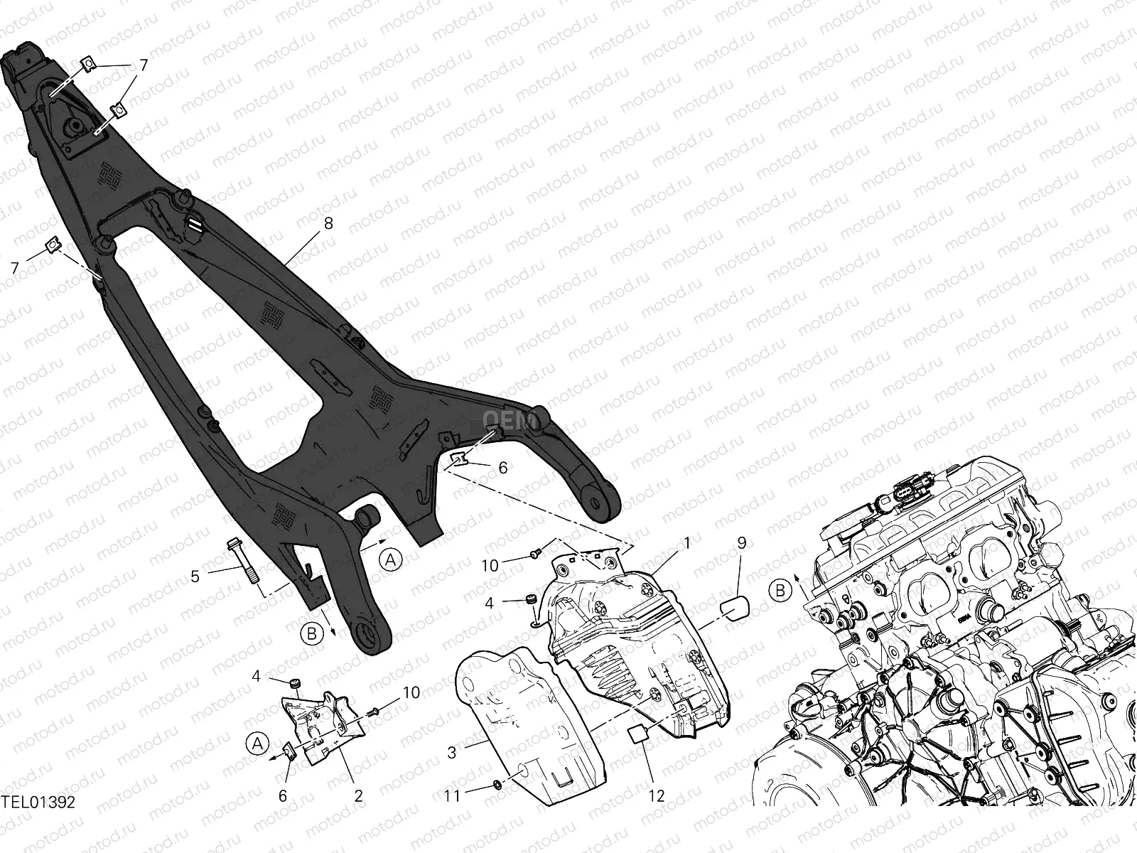 REAR FRAME COMP. [MOD:PANV4SL]