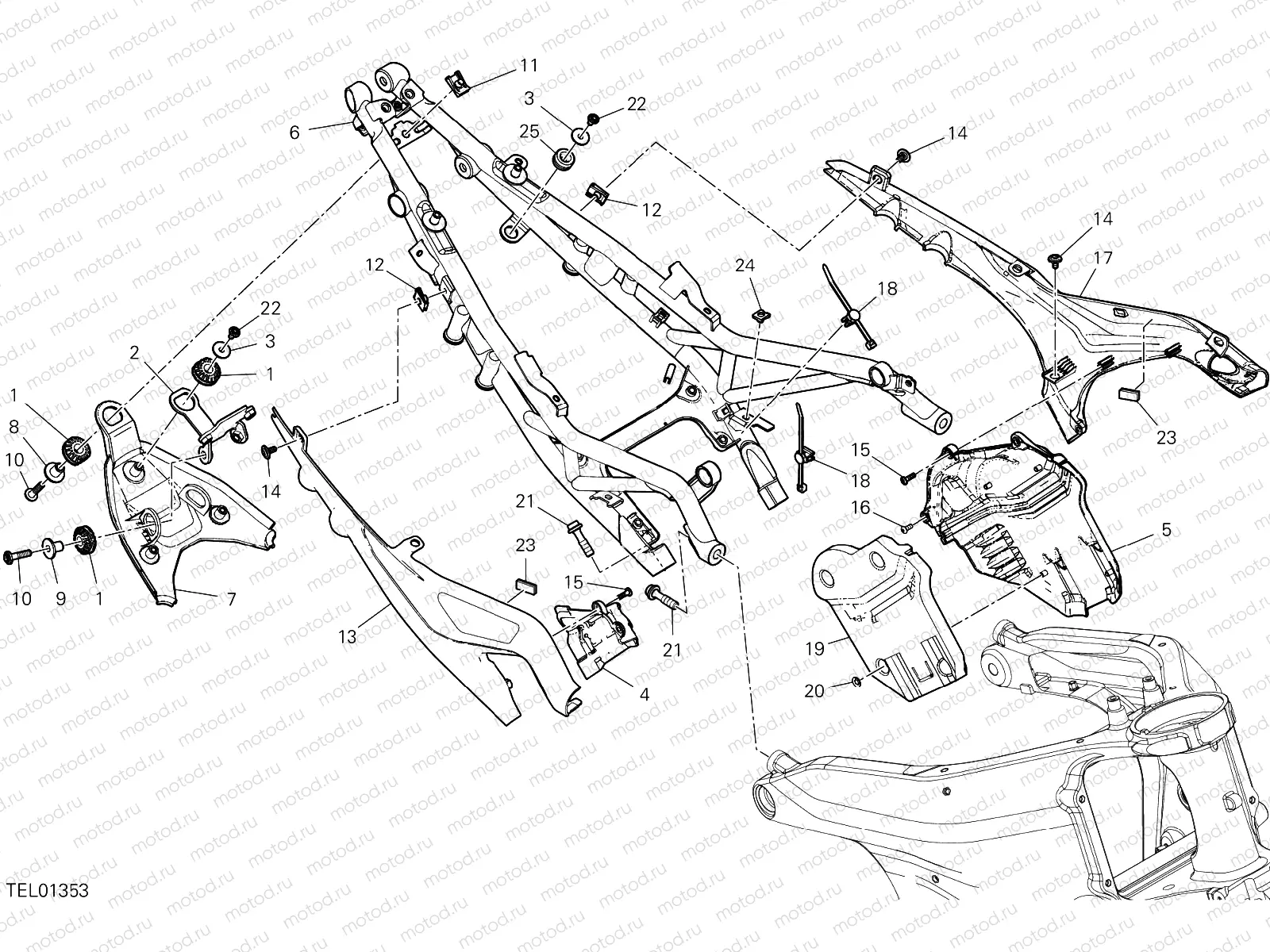 REAR FRAME COMP. [MOD:SFV4 S]