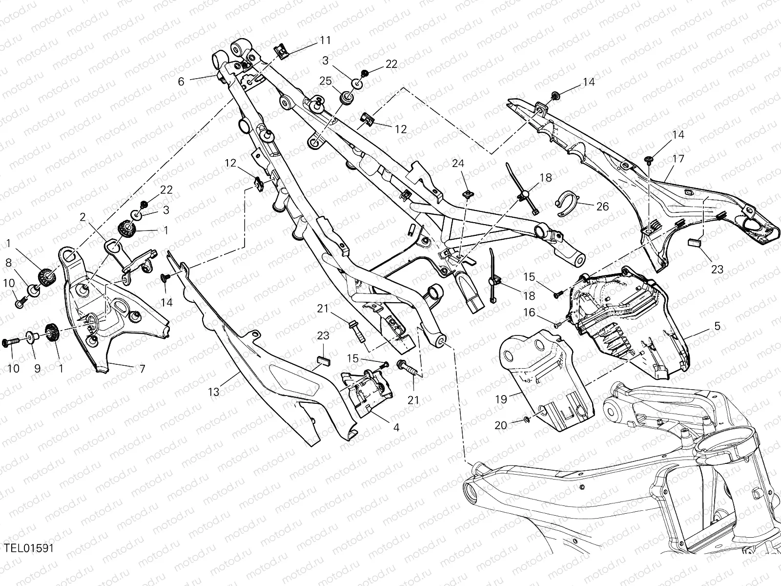 REAR FRAME COMP. [MOD:SFV4 S]