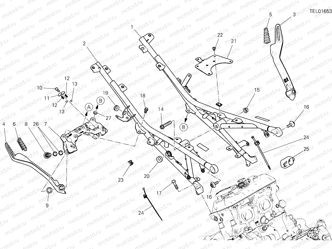 Rear frame compartment