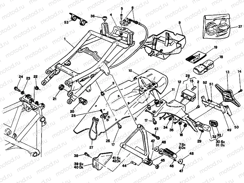 REAR FRAME DM003097> » FRAME