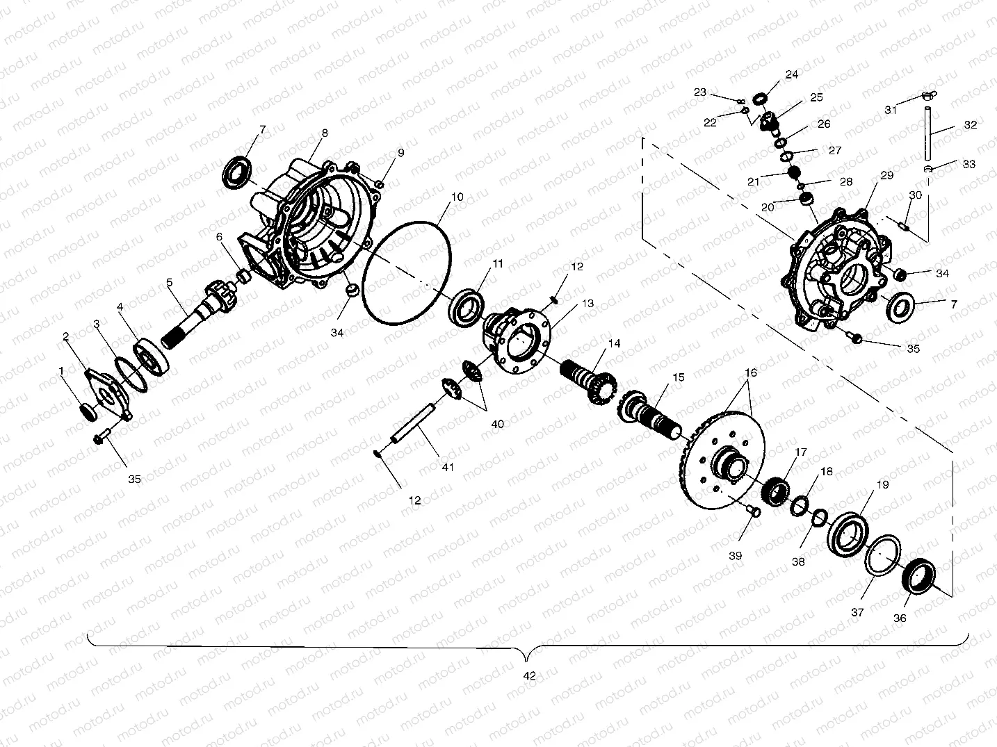 REAR GEARCASE (2X4)(4X4) - A11RB42AA/AB/A11RD50AA (4981798179C14) | REAR GEARCASE (2X4)(4X4) - A11RB42AA/AB/A11RD50AA (4981798179C14)