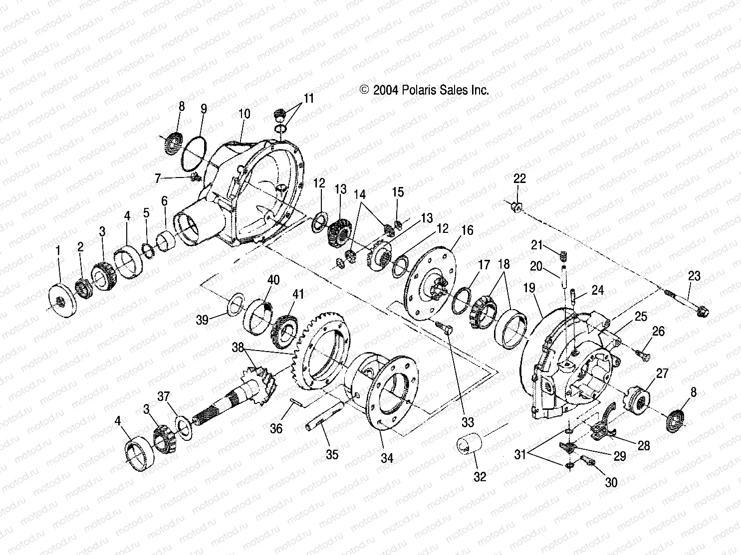 REAR GEARCASE (2X4)(4X4) - R05RB50AA/RD50AA/AB/AC/AD (4995359535D14) | REAR GEARCASE (2X4)(4X4) - R05RB50AA/RD50AA/AB/AC/AD (4995359535D14)