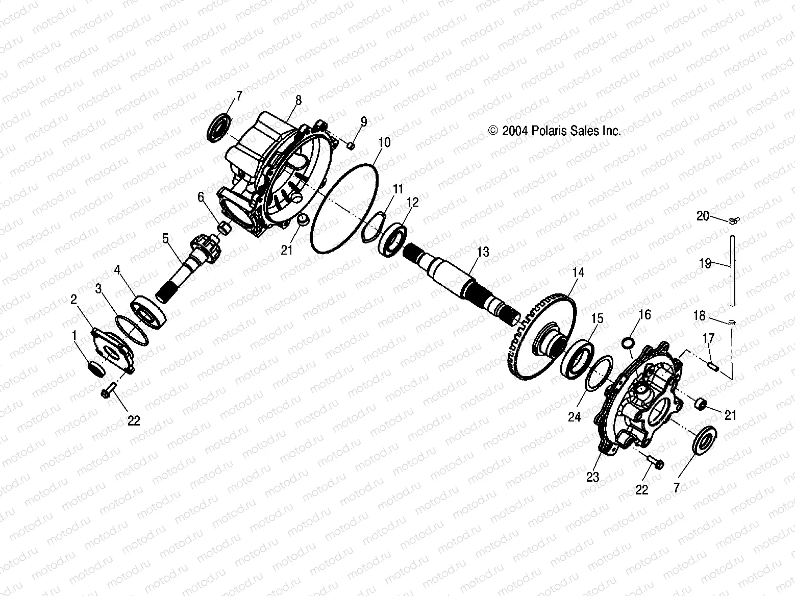 REAR GEARCASE (6X6) - R05RF50AA/AB (4995359535E01) | REAR GEARCASE (6X6) - R05RF50AA/AB (4995359535E01)