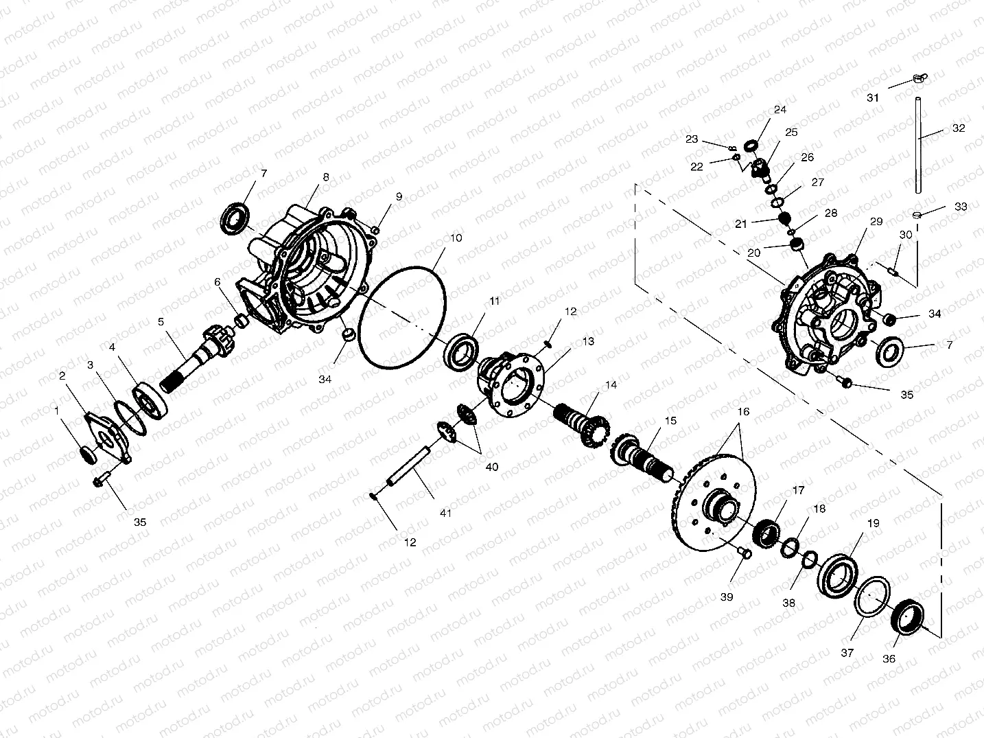 REAR GEARCASE - C11RB42AA/C11RD50AA/AB (4981898189D02) | REAR GEARCASE - C11RB42AA/C11RD50AA/AB (4981898189D02)