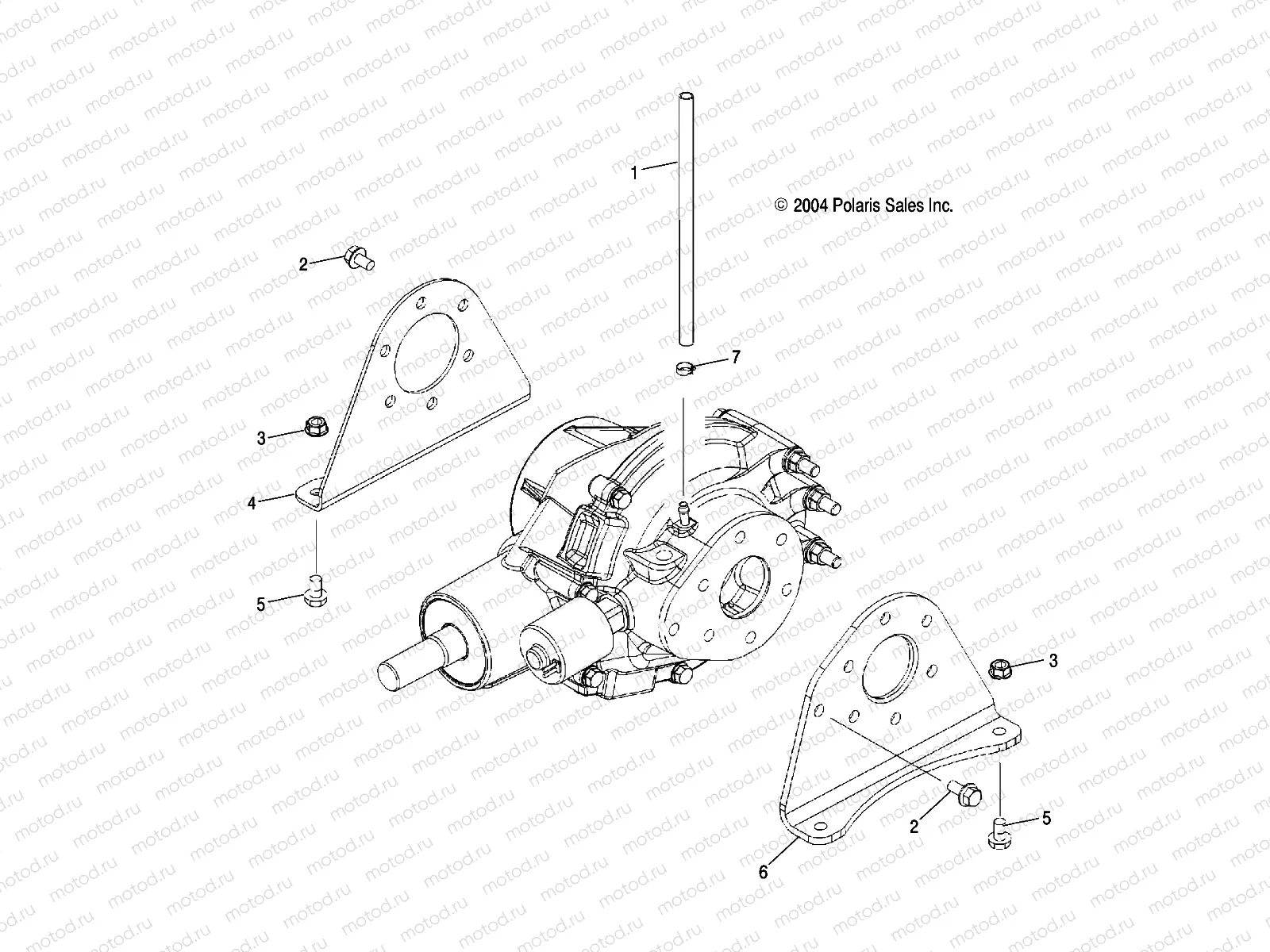 REAR GEARCASE MOUNTING (2X4)(4X4) - R05RB50AA/RD50AA/AB/AC/AD (4995359535E07) | REAR GEARCASE MOUNTING (2X4)(4X4) - R05RB50AA/RD50AA/AB/AC/AD (4995359535E07)