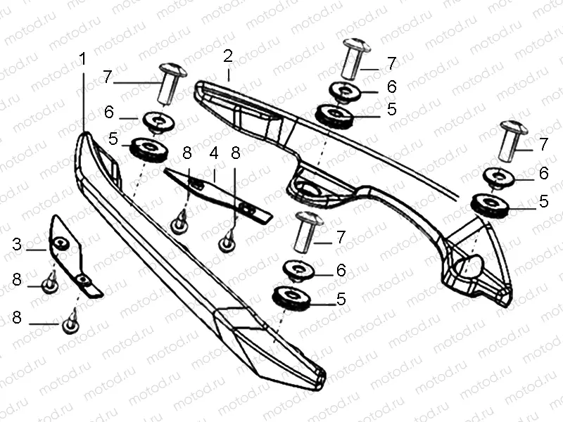 Rear handles assembly