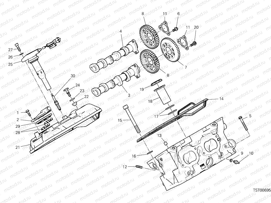 Rear head timing system