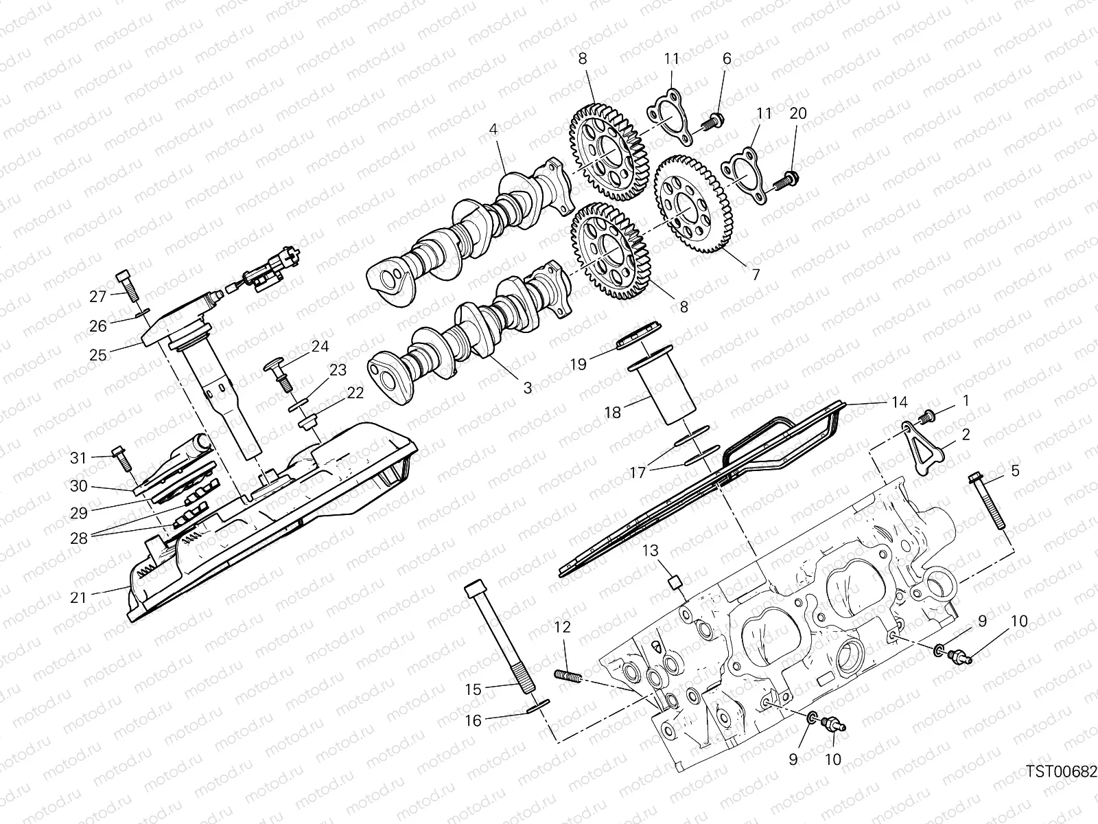 REAR HEAD - TIMING SYSTEM [MOD:PANV4 S]