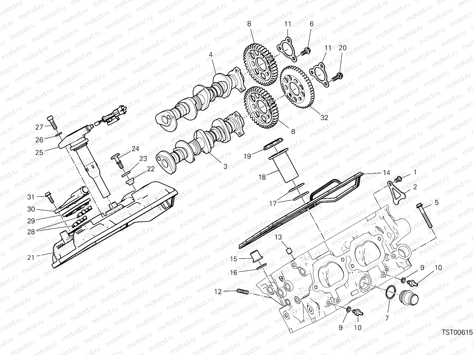 REAR HEAD - TIMING SYSTEM [MOD:PANV4 SP,PANV4SPM]