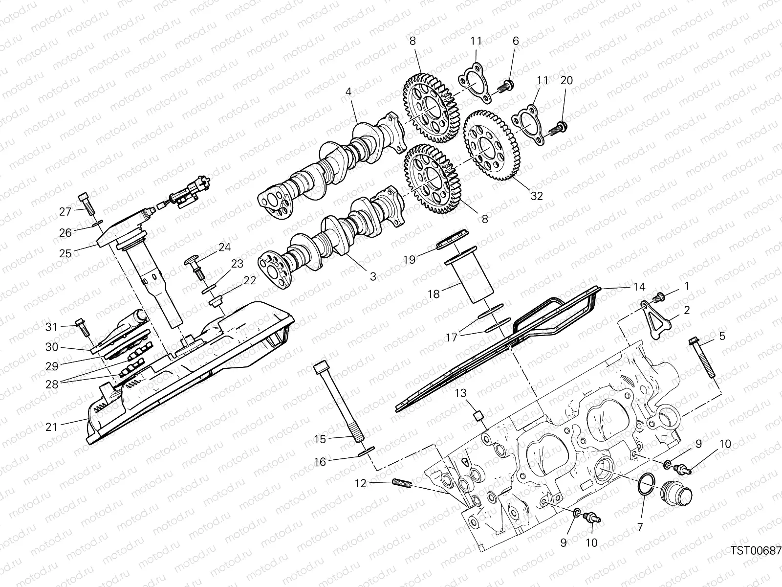 REAR HEAD - TIMING SYSTEM [MOD:PANV4SL]