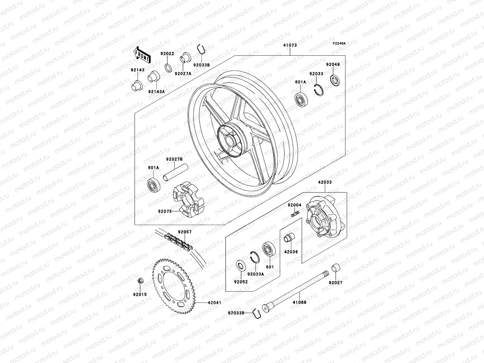Rear Hub(ZR550B-024011-)