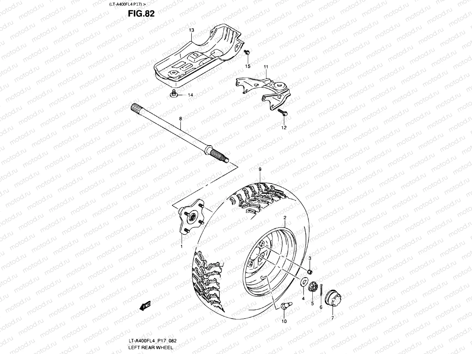 REAR LEFT WHEEL (LT-A400FL4 P17)