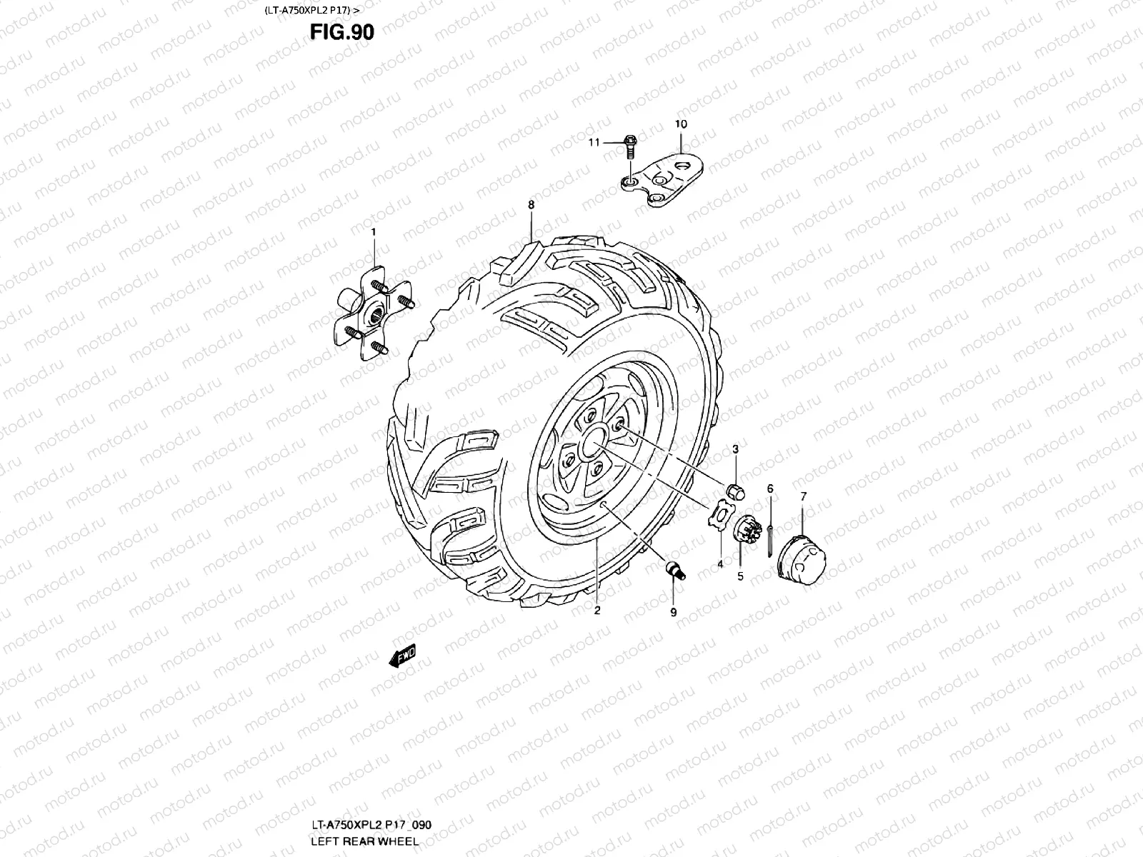 REAR LEFT WHEEL (LT-A750XPL2 P17)