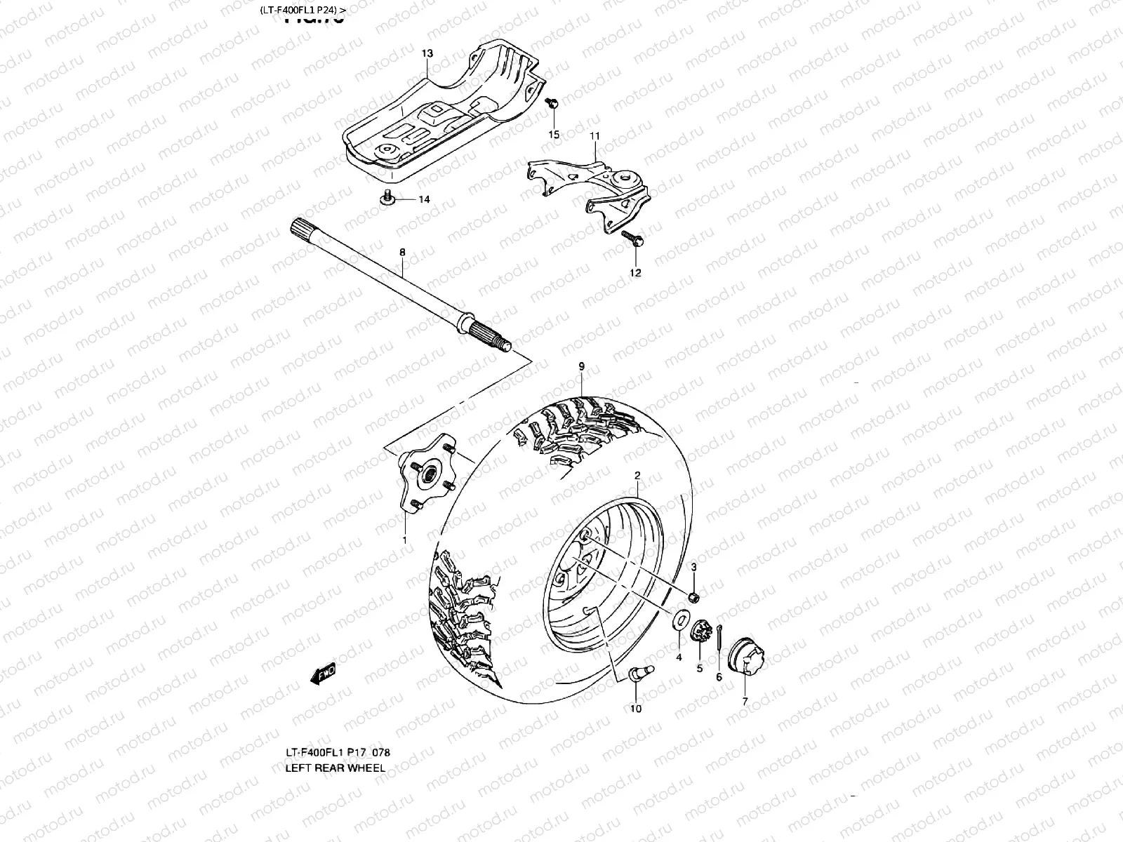 REAR LEFT WHEEL (LT-F400FL1 P24)