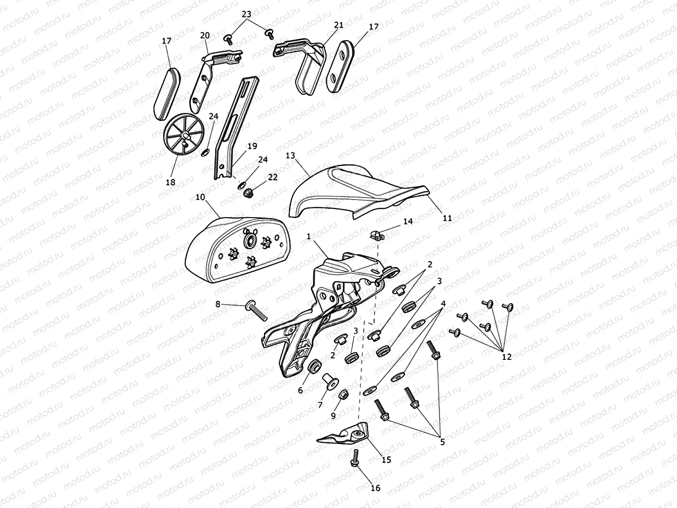 Rear Light Bonneville T120 Black