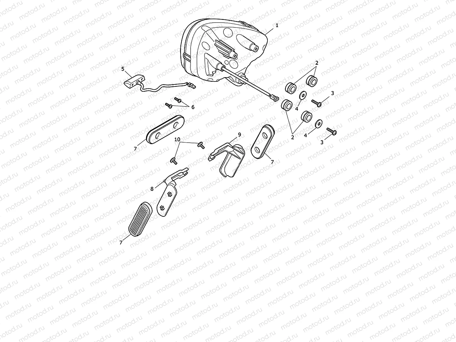 Rear light & reflectors