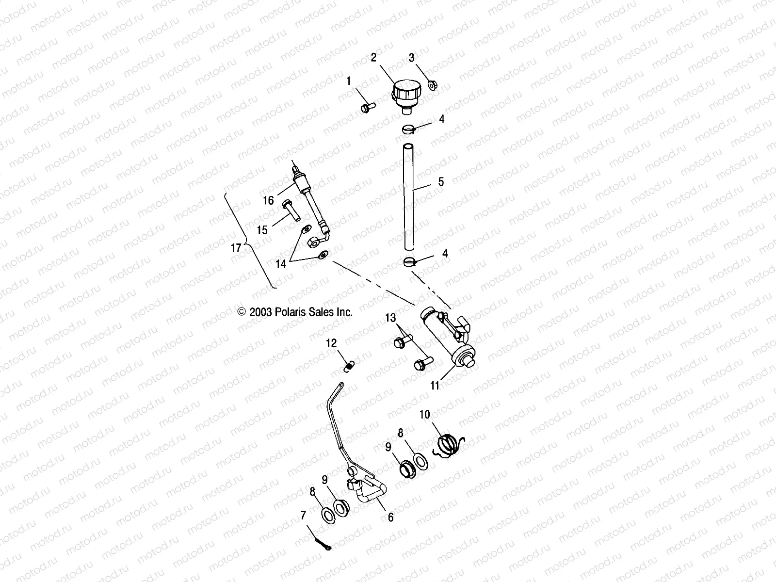 REAR MASTER CYLINDER/FOOT PEDAL - A04CH42AQ/AR/AS/AT/AV (4987288728B08) | REAR MASTER CYLINDER/FOOT PEDAL - A04CH42AQ/AR/AS/AT/AV (4987288728B08)