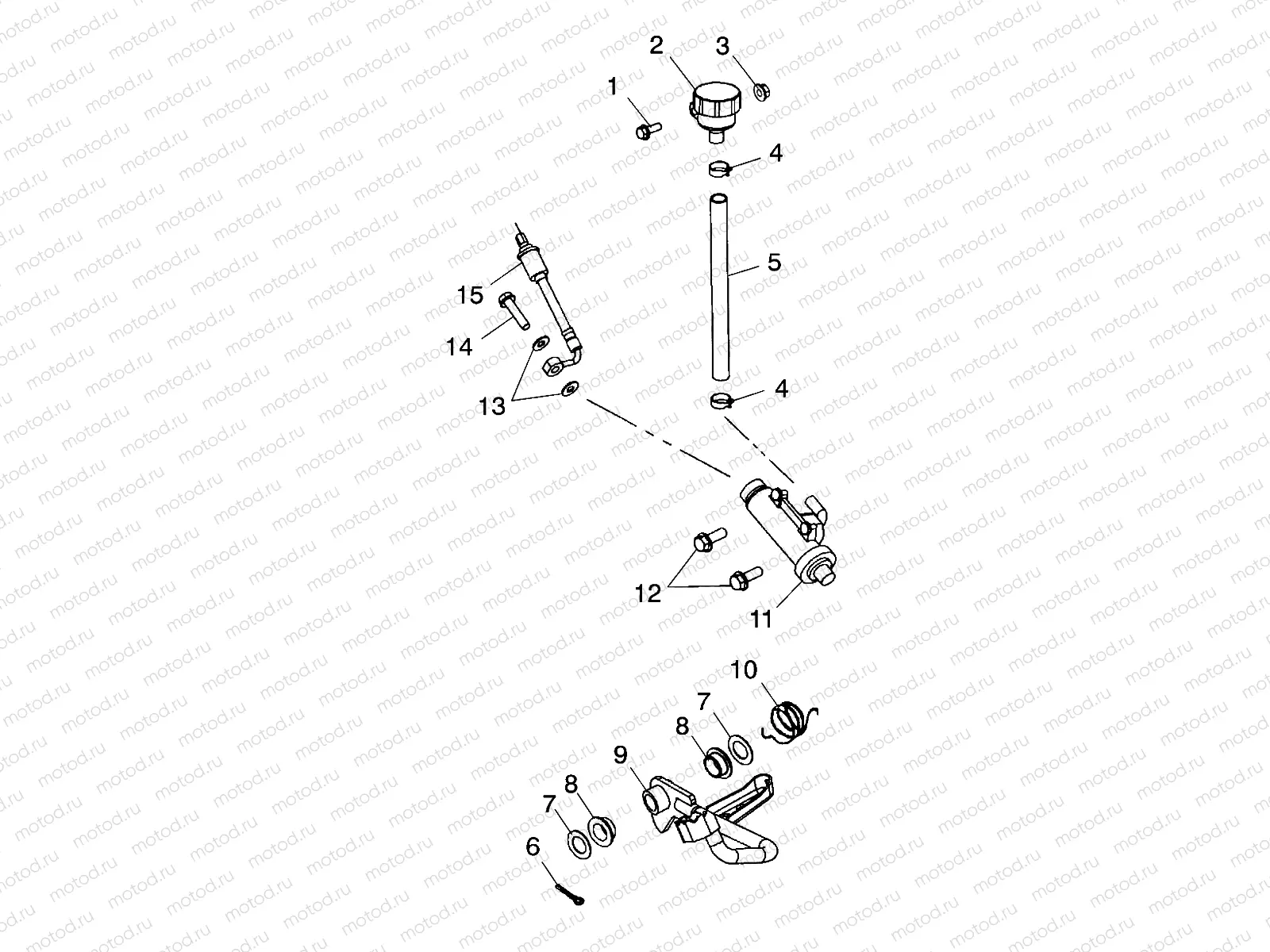 REAR MASTER CYLINDER/FOOT PEDAL - A04CH50AA/AC/AE/AG (4986088608B06) | REAR MASTER CYLINDER/FOOT PEDAL - A04CH50AA/AC/AE/AG (4986088608B06)